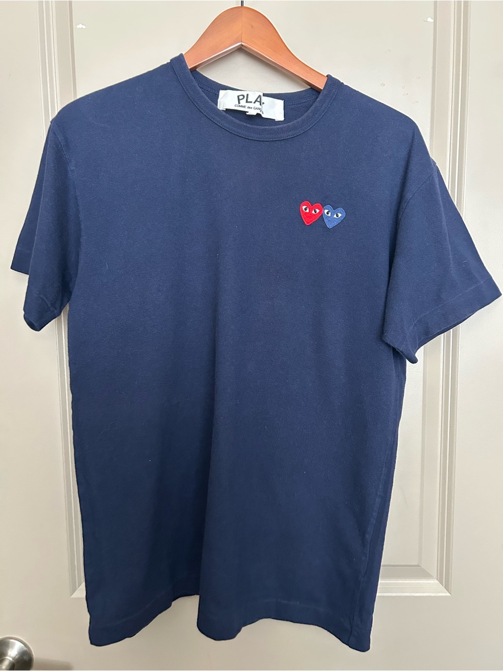 Comme Des Garcons Play Double Heart T-Shirt Size XL
